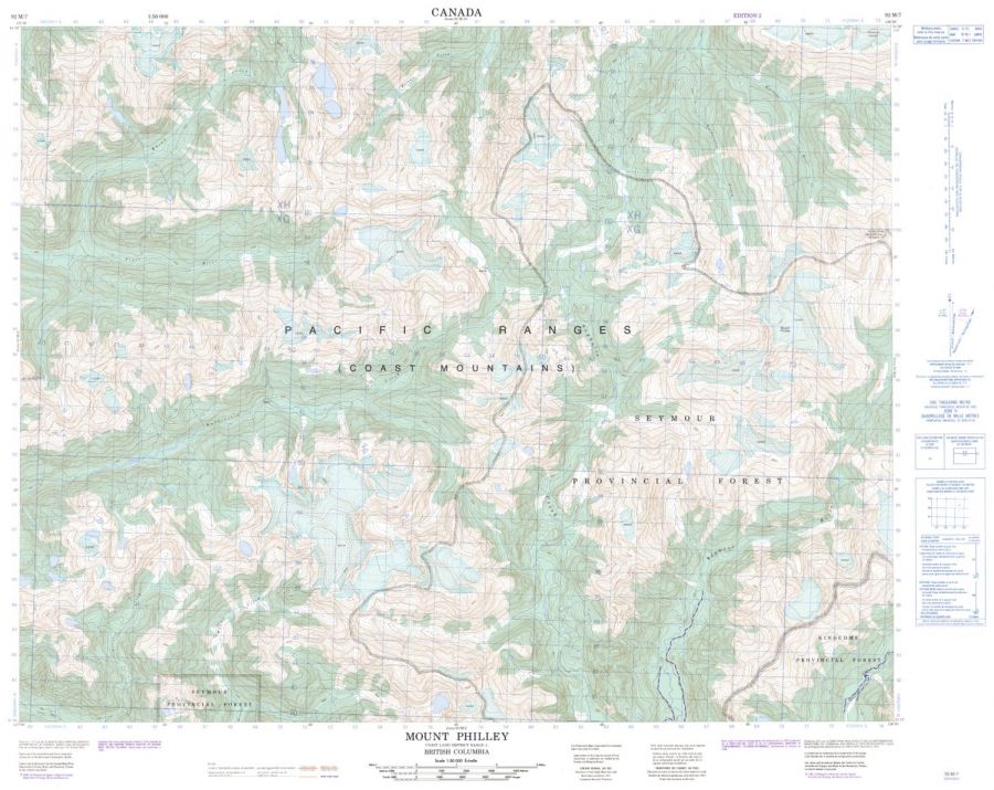 Mount Philly - 92 M/7 - British Columbia Map