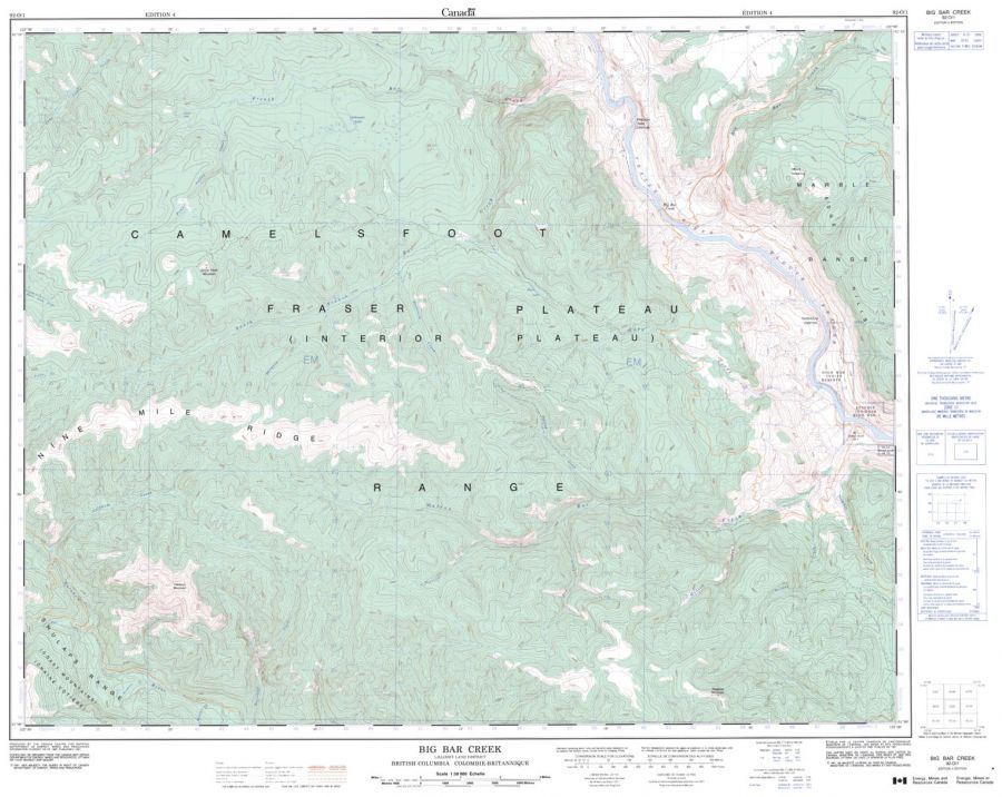 Big Bear Creek - 92 O/1 - British Columbia Map