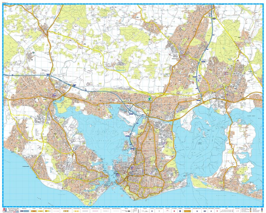 A Z Portsmouth Street Map