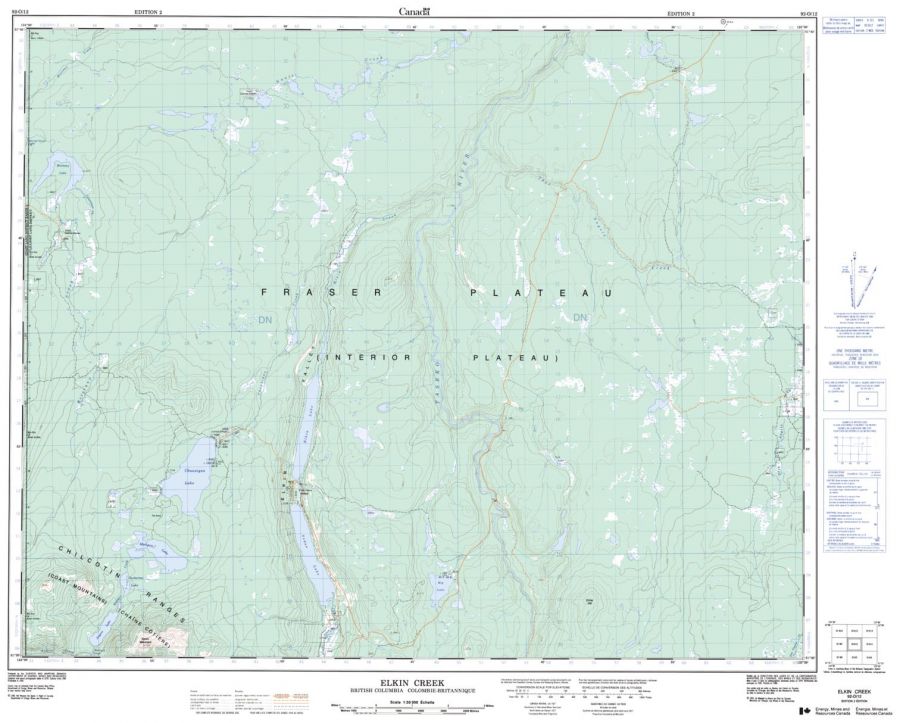 Elkin Creek - 92 O/12 - British Columbia Map