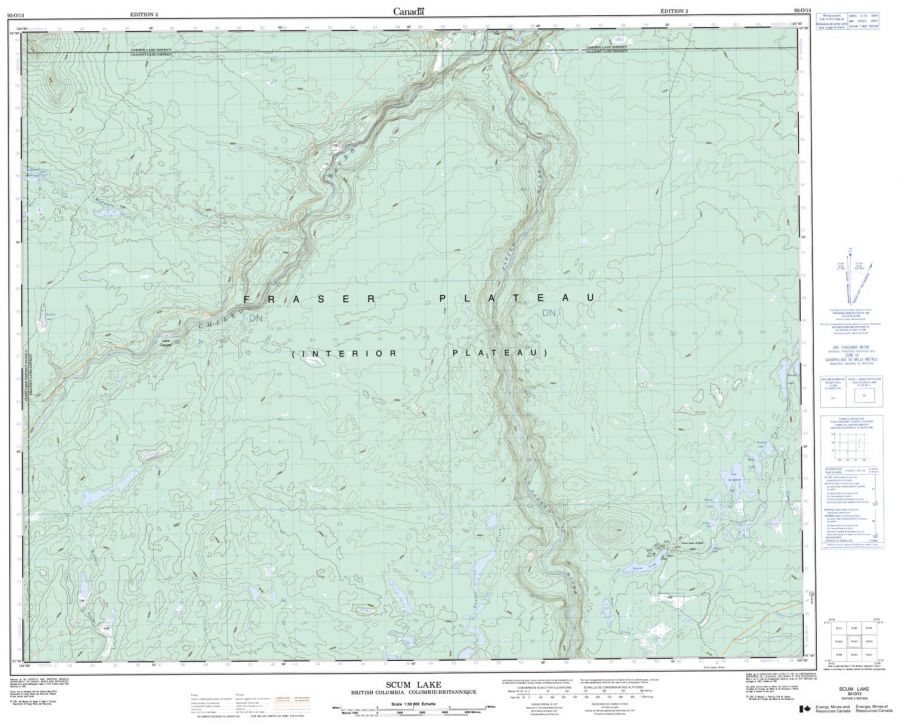 Scum Lake - 92 O/13 - British Columbia Map