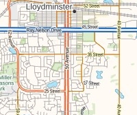 Lloydminster Map