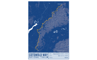 Cotswold Way National Trail Map Print