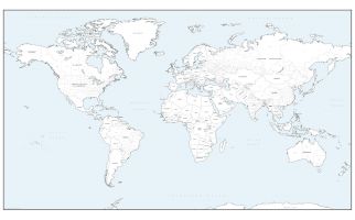 Detailed World Colouring Map - Large