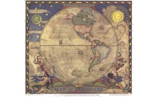 Map of Discovery, Western Hemisphere - Published 1928
