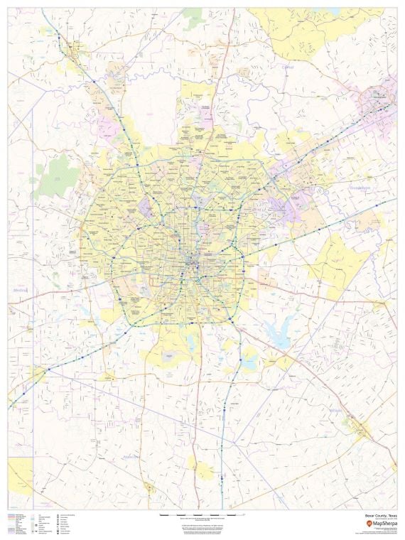 Bexar County Texas Map
