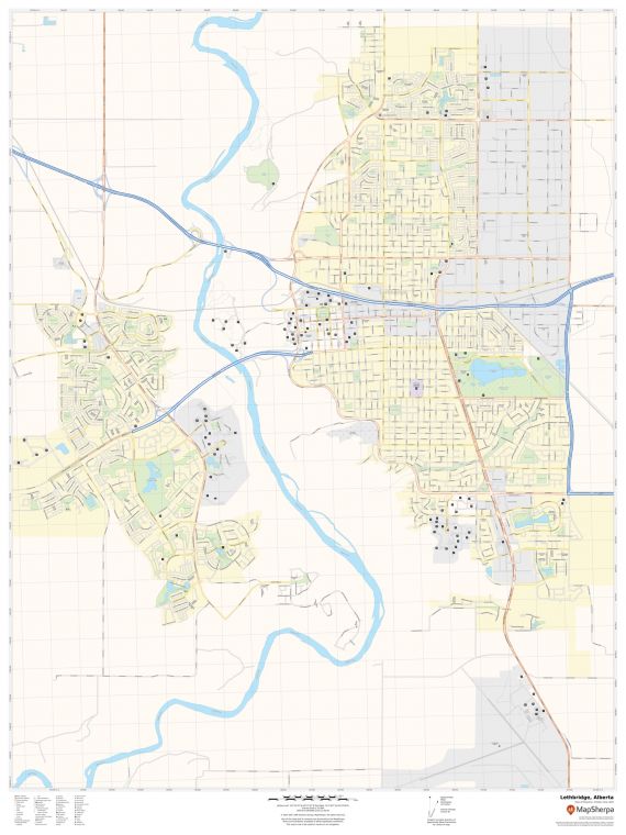 Lethbridge Alberta Map