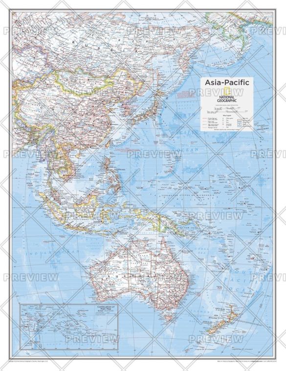 Asia Pacific Atlas Of The World 10Th Edition Map