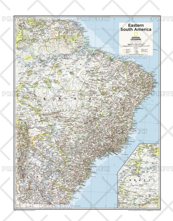 Eastern South America Atlas Of The World 10Th Edition Map