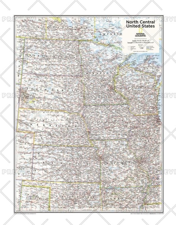 North Central U S Atlas Of The World 10Th Edition Map