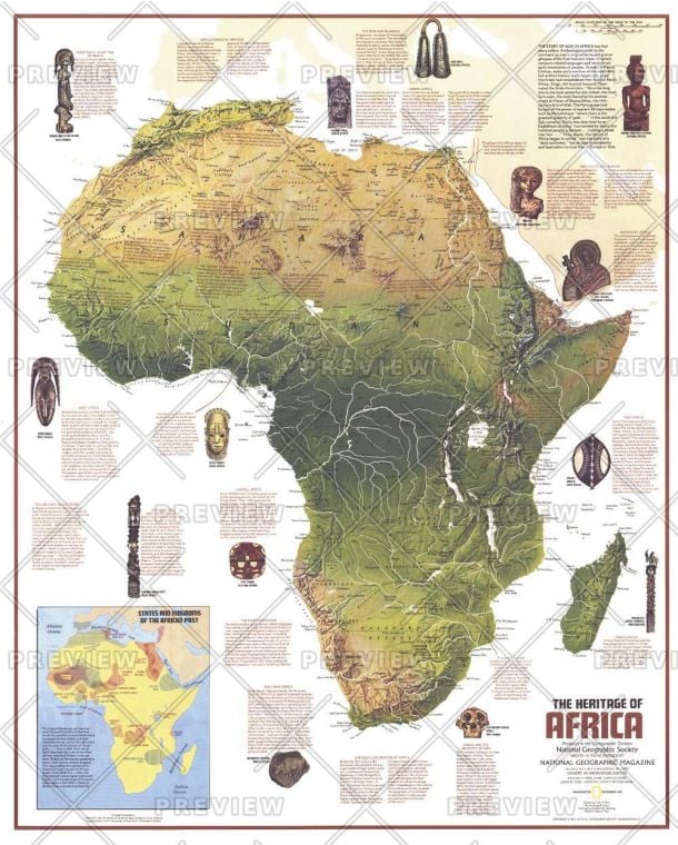 Heritage Of Africa Published 1971 Map