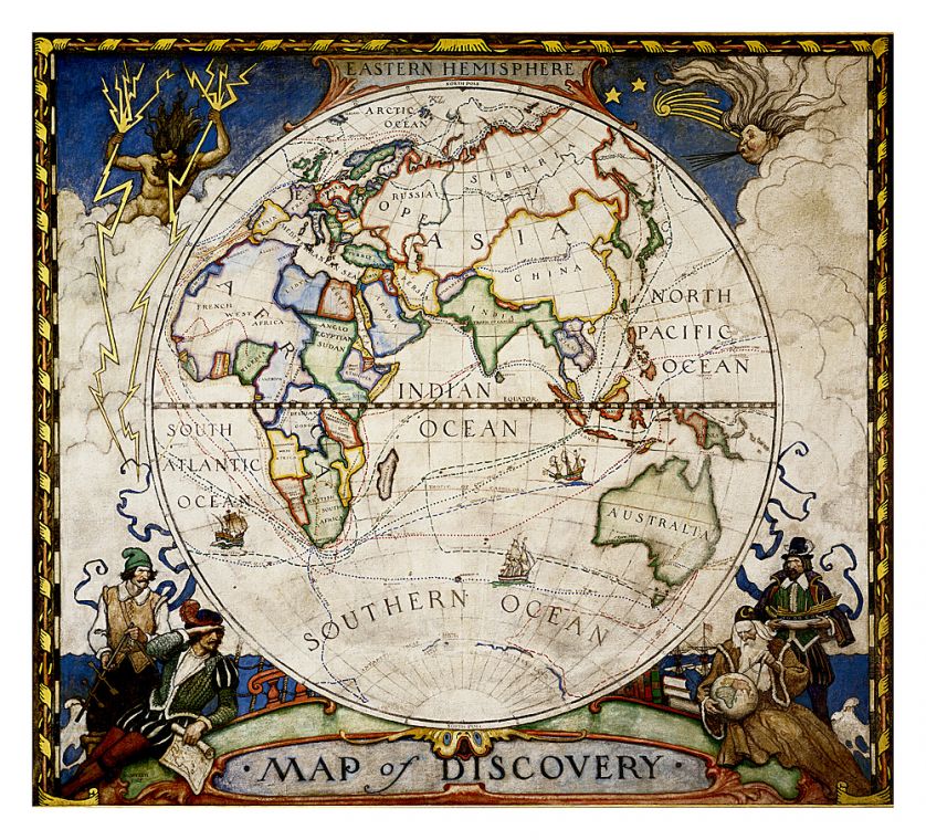 Map Of Discovery Eastern Hemisphere