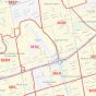 Toronto, Ontario Postal Code Forward Sortation Areas Map