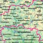Ukraine Physical Wall Map - Large - Ukrainian