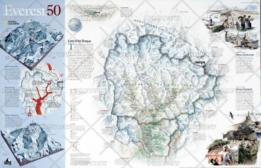 Everest 50 Published 2003 Map