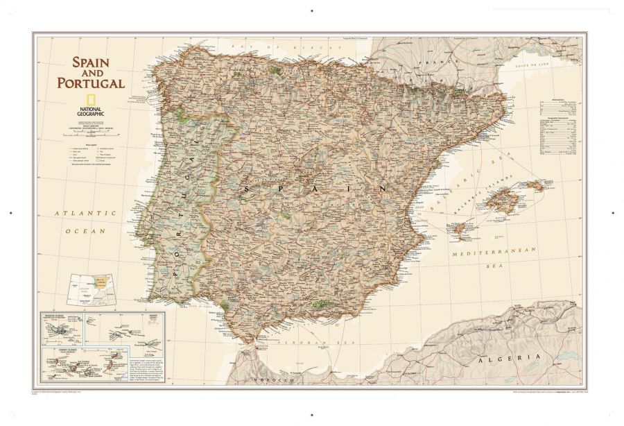 Spain And Portugal Executive Map