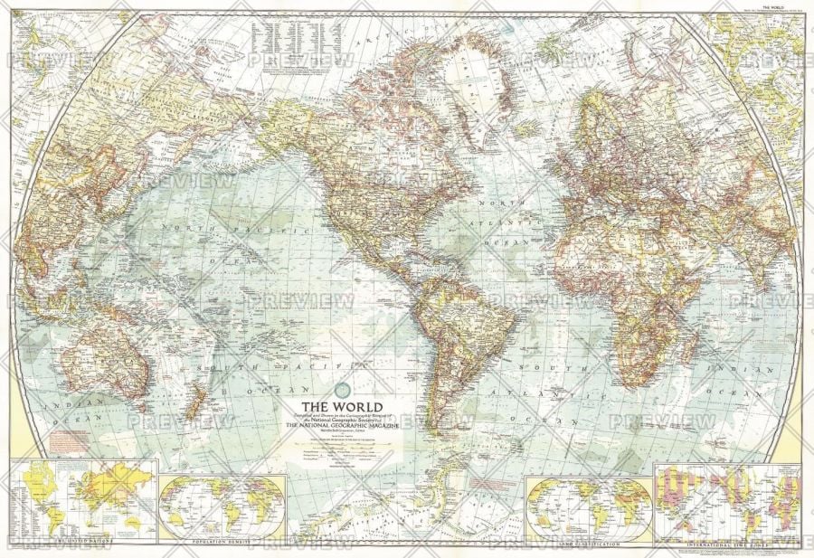 World Published 1957 Map