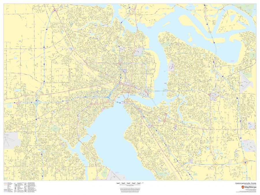 Central Jacksonville Florida Landscape Map
