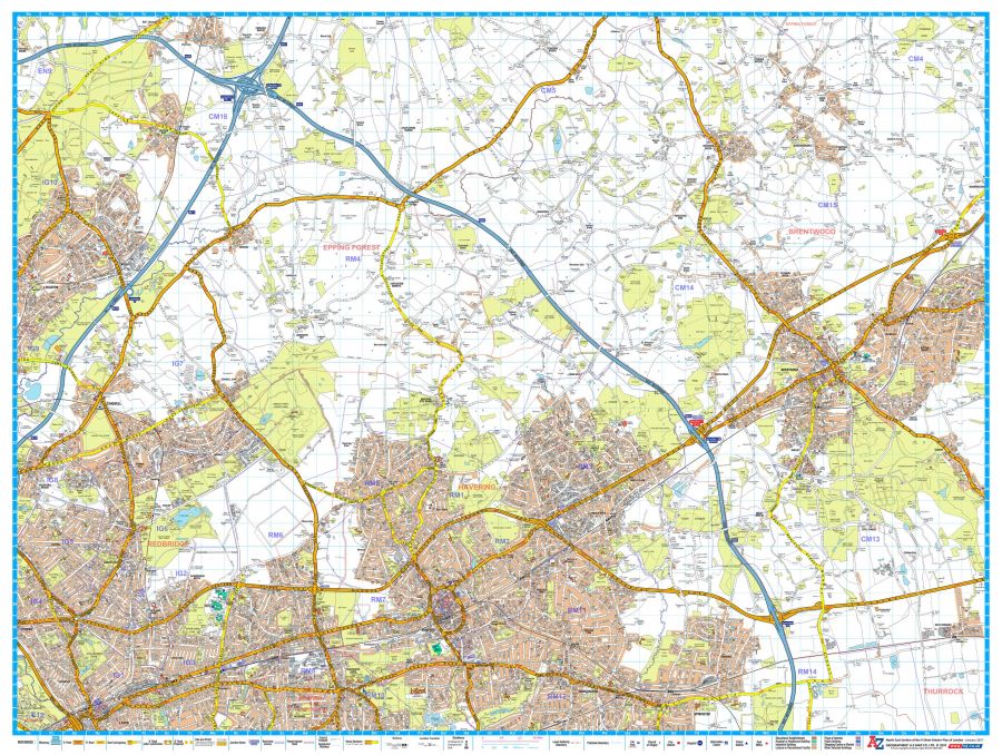 A Z London Master Plan North East Map
