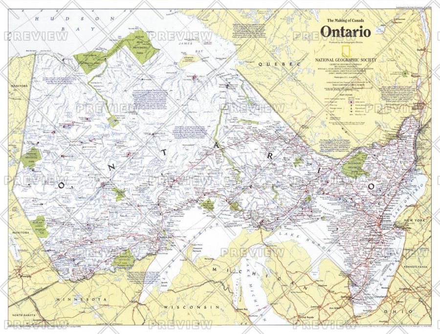 Making Of Canada Ontario Published 1996 Map