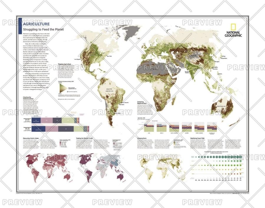 Agriculture Struggling To Feed The Planet Atlas Of The World 10Th Edition Map