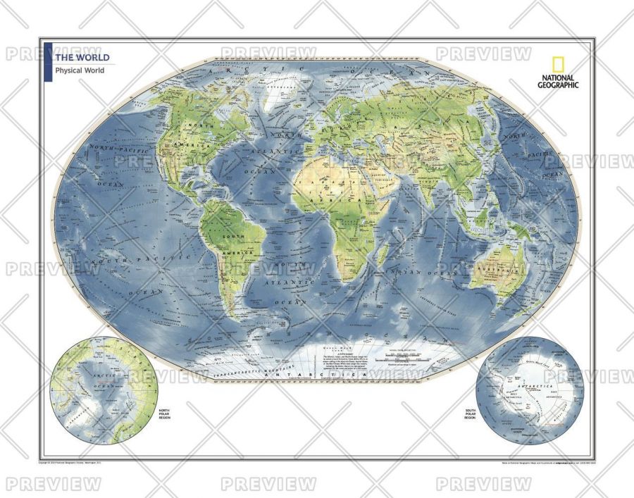 Physical World Map Atlas Of The World 10Th Edition
