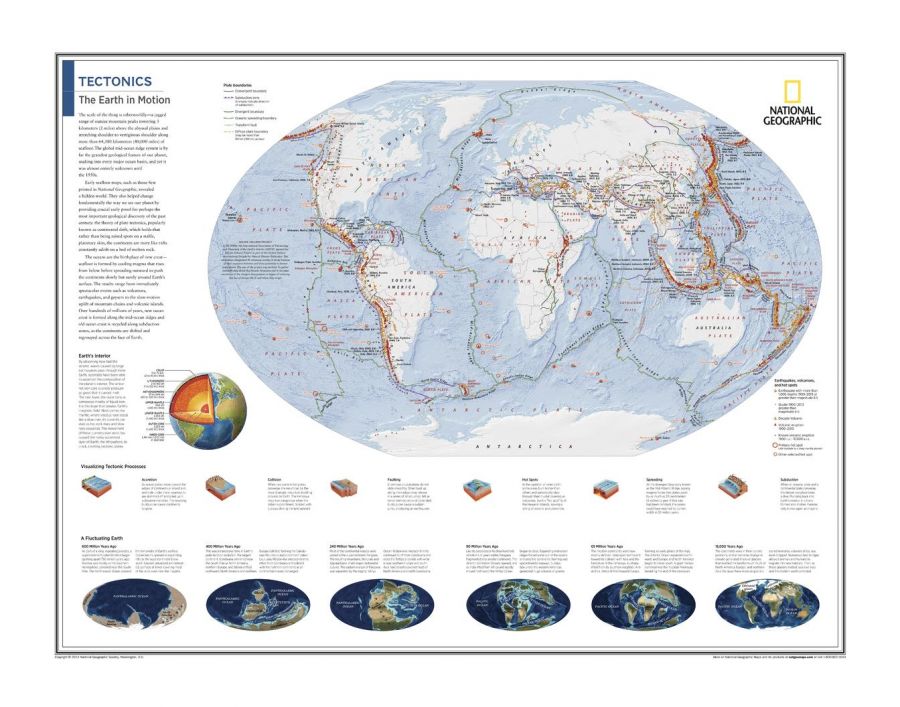 Tectonics The Earth In Motion Atlas Of The World 10Th Edition Map