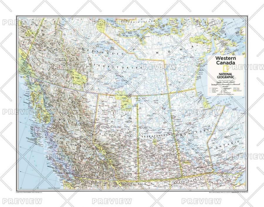 Western Canada Atlas Of The World 10Th Edition Map