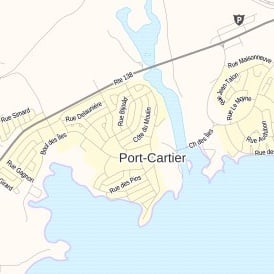 port cartier canada map
